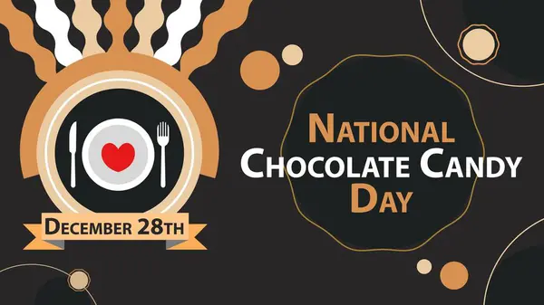 stock vector National Chocolate Candy Day vector banner design. Happy National Chocolate Candy Day modern minimal graphic poster illustration.