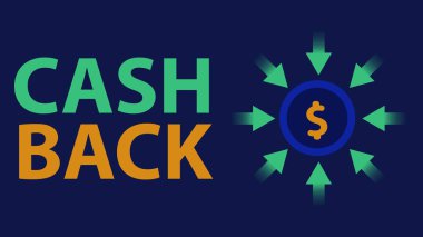 Nakit geri konsept vektör sancak tasarımı illüstrasyonu. finansal geri dönüş konsepti kapağı posteri.