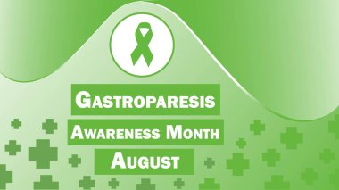 Gastroparezis Farkındalık Ay vektör pankartı tasarımı. Mutlu Gastroparesis Farkındalığı Ay Modern Asgari Grafik poster çizimi.
