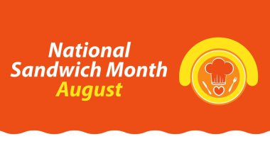 Ulusal Sandviç Ayı vektör pankartı tasarımı. Mutlu Ulusal Sandviç Ayı Modern minimal grafik poster çizimi.