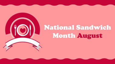 Ulusal Sandviç Ayı vektör pankartı tasarımı. Mutlu Ulusal Sandviç Ayı Modern minimal grafik poster çizimi.