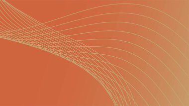 Gradyan arkaplanda soyut parlayan dalga çizgileri. Dinamik, modern dalgalı desen tasarımı. Modern gelecekçi teknoloji kavramı dalgalı ince çizgiler çiziyor..