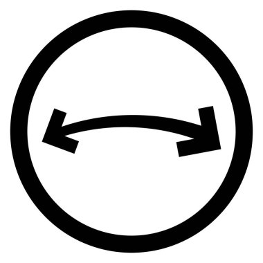 Beyaz kare arka planda izole edilmiş sanatsal modern siyah ok ve daire çizimi