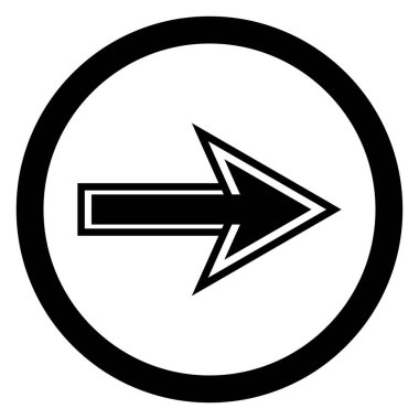 Beyaz kare arka planda izole edilmiş sanatsal modern siyah ok ve daire çizimi