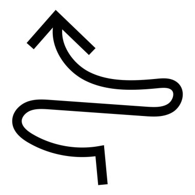 El çizimi siyah ok ince çizgi darbesi ile beyaz arkaplanda izole