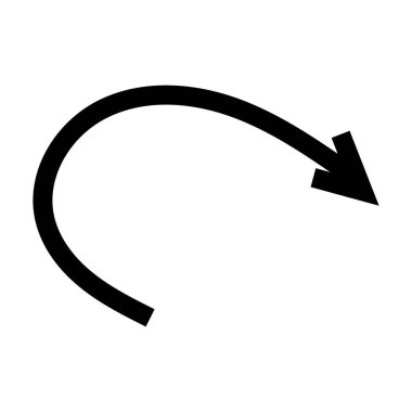 El çizimi siyah ok ince çizgi darbesi ile beyaz arkaplanda izole