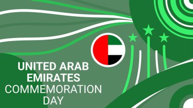 United Arab Emirates Commemoration Day modern minimal graphic poster illustration. clipart