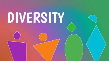 Çeşitlilik konsepti grafik web pankartı tasarım illüstrasyonu 