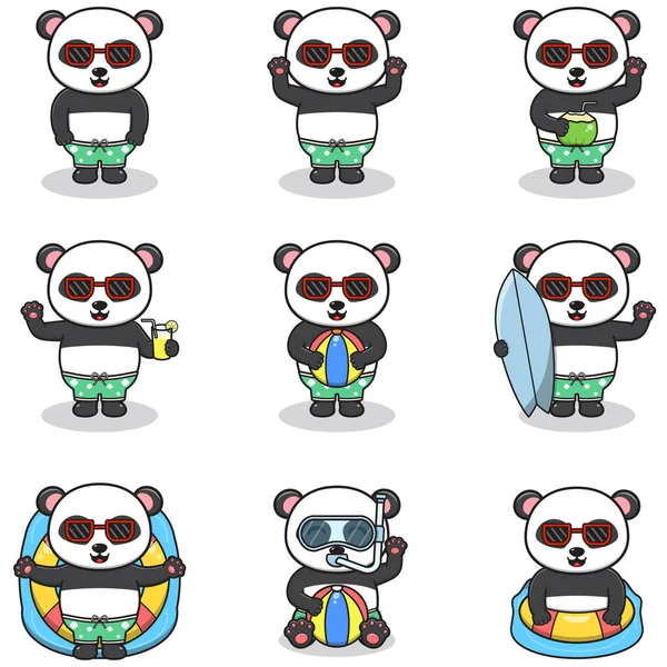 Padrão Sem Emenda Bonito Do Panda. Fundo Azul Do Vetor Com O Rosto Branco  Kawaii Do Panda. Para O Papel De Parede Das Crianças, Tecido Royalty Free  SVG, Cliparts, Vetores, e Ilustrações