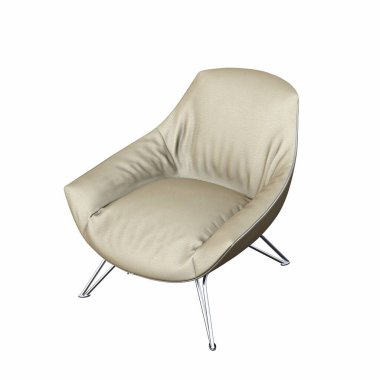 Koltuk beyaz arkaplanda izole edildi 