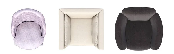 Крісла Ізольовані Білому Тлі — стокове фото