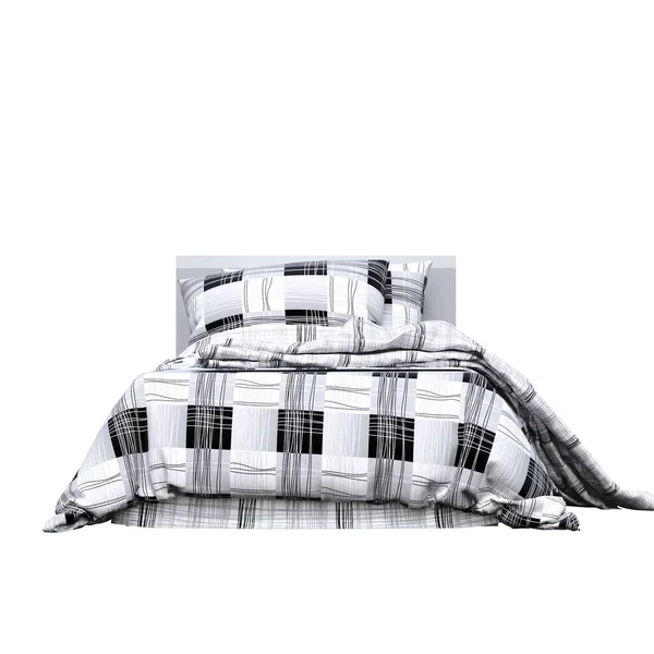 Tempat Tidur Terisolasi Pada Latar Belakang Putih Interior Furniture Ilustrasi — Stok Foto