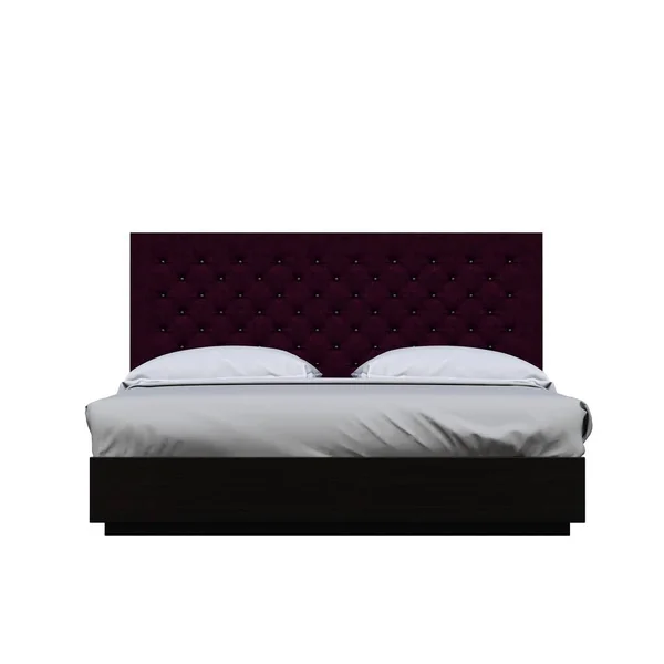 Bed Isolated White Background Interior Furniture Illustration — Stock Photo, Image