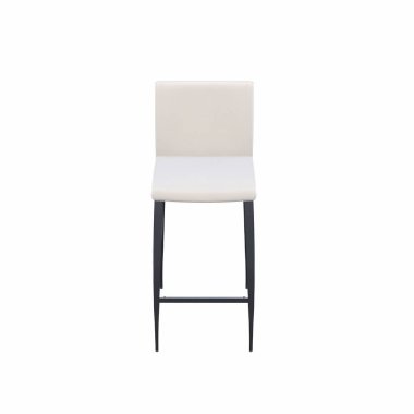 Beyaz arka planda izole edilmiş koltuğun ön görüntüsü. 3d illüstrasyon