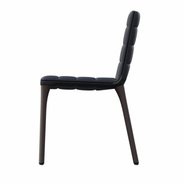 Beyaz arka planda izole edilmiş koltuğun yan görüntüsü. 3d illüstrasyon