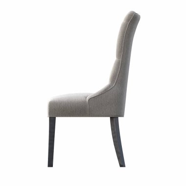 Beyaz arka planda izole edilmiş koltuğun yan görüntüsü. 3d illüstrasyon