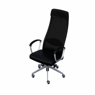 Beyaz arka planda izole edilmiş bir koltuk. 3d illüstrasyon