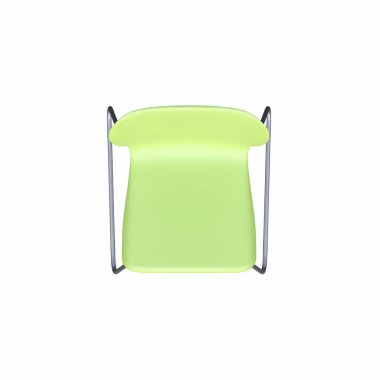 Beyaz arkaplanda izole edilmiş koltuğun üst görüntüsü. 3d illüstrasyon