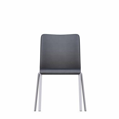 Beyaz arka planda izole edilmiş koltuğun ön görüntüsü. 3d illüstrasyon