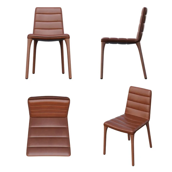 Sada Židlí Izolovaných Bílém Pozadí Izometrické Projekce — Stock fotografie