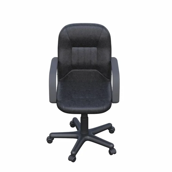 白い背景に隔離された肘掛け椅子の正面図 3Dイラスト — ストック写真