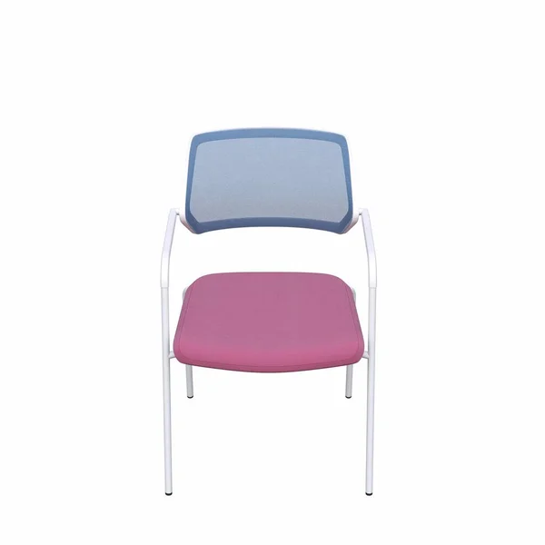 Vorderseite Des Sessels Isoliert Auf Weißem Hintergrund Illustration — Stockfoto