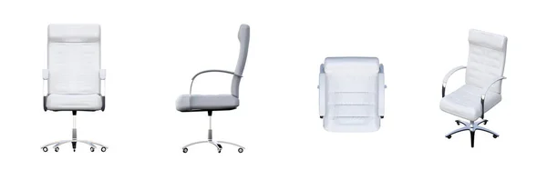 Zestaw Krzeseł Izolowanych Białym Tle Projekcje Izometryczne — Zdjęcie stockowe