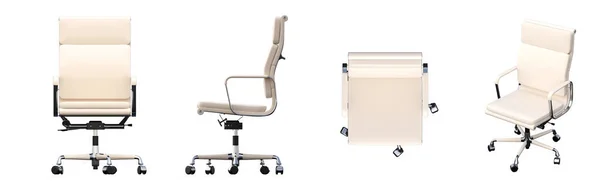 Sada Židlí Izolovaných Bílém Pozadí Izometrické Projekce — Stock fotografie