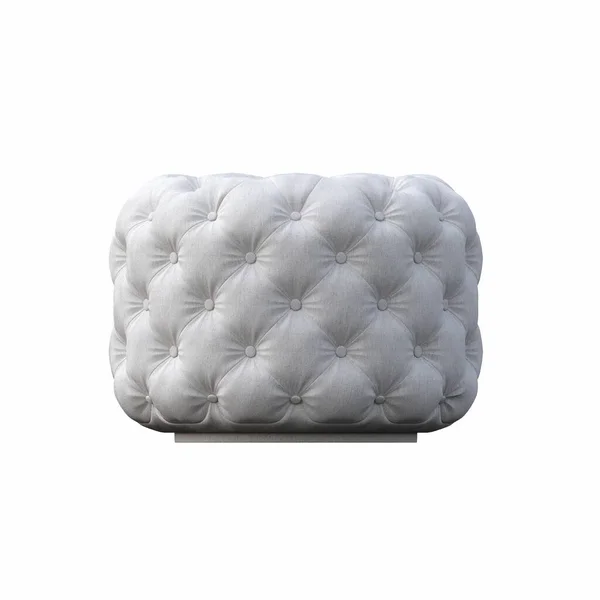 Soft Pouf Isolated White Background Interior Furniture Illustration Render Royalty Free Stock Images