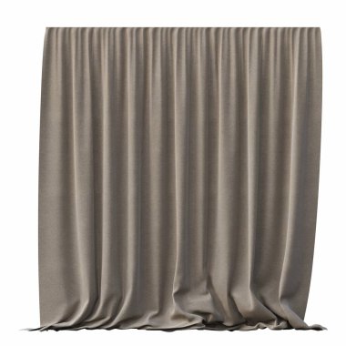 Beyaz üzerine izole edilmiş perde veya illüstrasyonun gösterimi