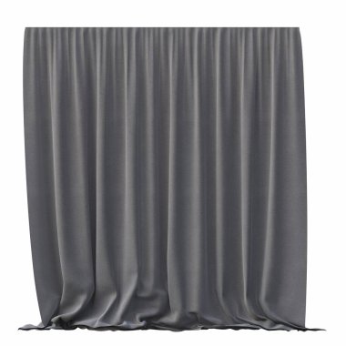 Beyaz üzerine izole edilmiş perde veya illüstrasyonun gösterimi