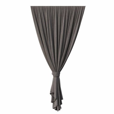 Beyaz üzerine izole edilmiş perde veya illüstrasyonun gösterimi