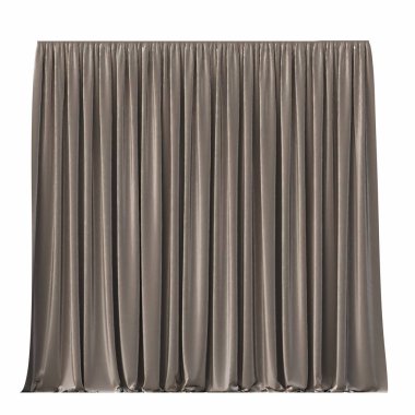 Beyaz üzerine izole edilmiş perde veya illüstrasyonun gösterimi