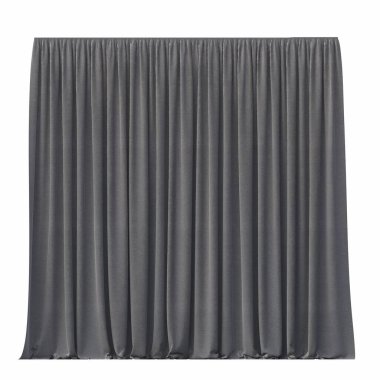 Beyaz üzerine izole edilmiş perde veya illüstrasyonun gösterimi