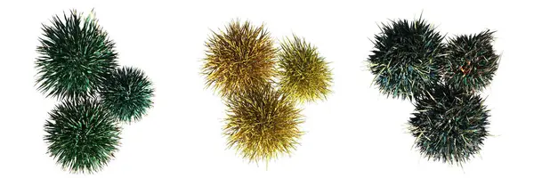 wild field grass, top view, isolated on white background, 3D illustration, cg render