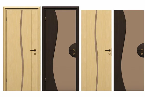 Interior Doors Isolated White Background Interior Furniture Illustration Render — Stock Photo, Image