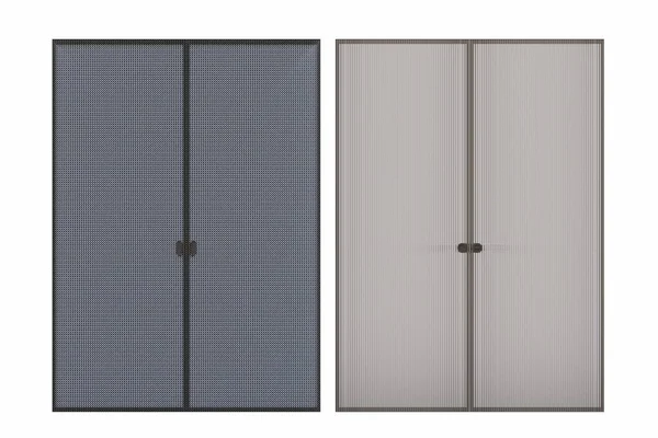 白い背景に隔離された屋内ドアインテリア家具3DイラストCgレンダリング — ストック写真
