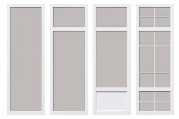 Interieur Deuren Geïsoleerd Witte Achtergrond Interieur Meubels Illustratie Render — Stockfoto