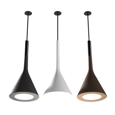 Tavandaki avizeler beyaz arka planda izole edilmiş, asılı lamba, kolye ışığı, 3 boyutlu illüstrasyon, cg canlandırma