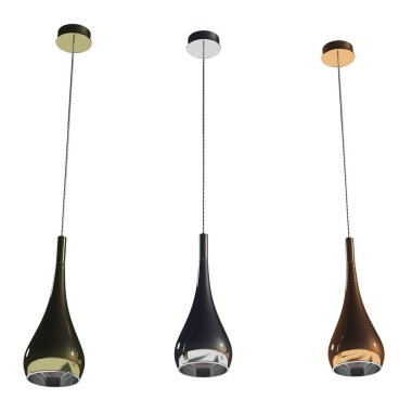 Tavandaki avizeler beyaz arka planda izole edilmiş, asılı lamba, kolye ışığı, 3 boyutlu illüstrasyon, cg canlandırma