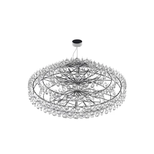 Crystal Chandelier Interior Isolated White Background Home Lighting Illustration Render — Stock Photo, Image