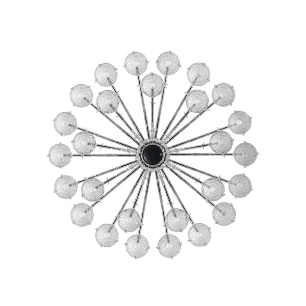 Kristallen Kroonluchter Voor Het Interieur Geïsoleerd Witte Achtergrond Home Verlichting — Stockfoto