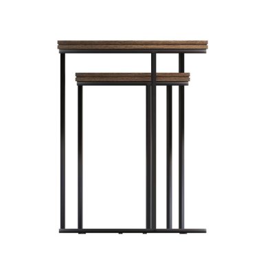 beyaz arka planda izole kahve masaları, 3D illüstrasyon, cg canlandırma