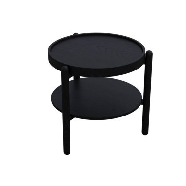 beyaz arka planda izole kahve masaları, 3D illüstrasyon, cg canlandırma