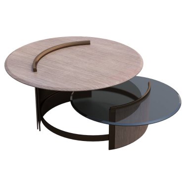 beyaz arka planda izole kahve masaları, 3D illüstrasyon, cg canlandırma