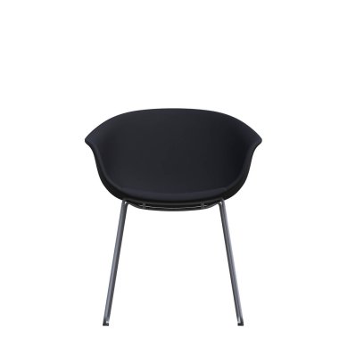 Beyaz arka planda izole edilmiş sandalye, iç mobilya, 3 boyutlu illüstrasyon, cg canlandırma