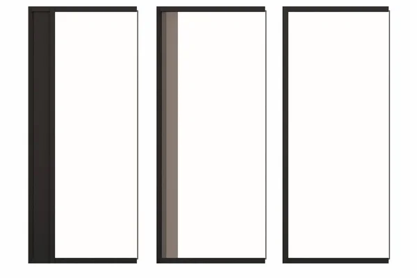 Drzwi Wewnętrzne Izolowane Białym Tle Meble Wewnętrzne Ilustracja Renderowanie — Zdjęcie stockowe
