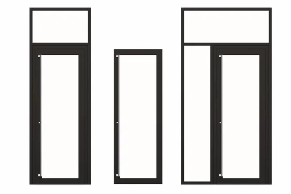 白い背景に隔離された屋内ドアインテリア家具3DイラストCgレンダリング — ストック写真