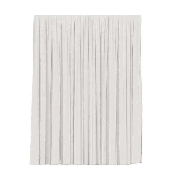 Tirai Diisolasi Pada Latar Belakang Putih Dekorasi Interior Ilustrasi Render — Stok Foto