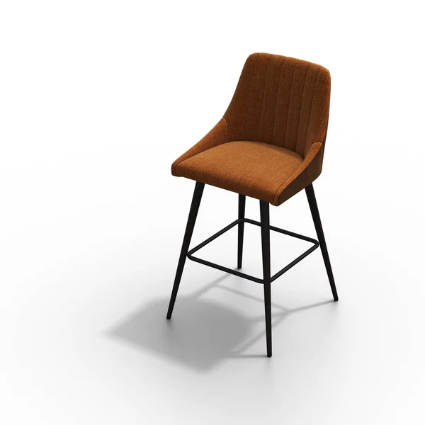 Krzesło Izolowane Białym Tle Meble Wewnętrzne Ilustracja Renderowanie — Zdjęcie stockowe